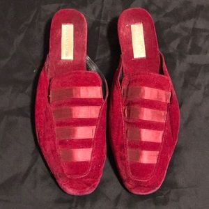 Jones New York red loafer mules